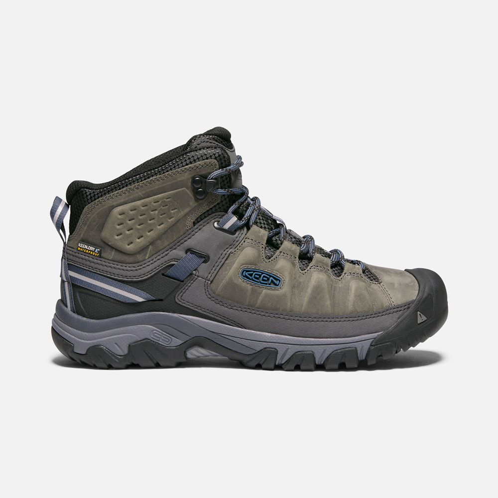 Botas de Seguridad Keen Mexico Negros Marrom - Hombre Targhee Iii Waterproof Mid - QD8271039